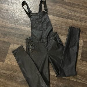 Pleather overalls